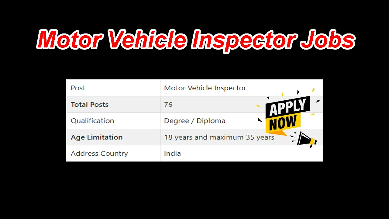 Motor Vehicle Inspector Jobs